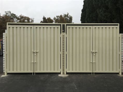 trash enclosure gate metal panel|metal trash enclosure gate.